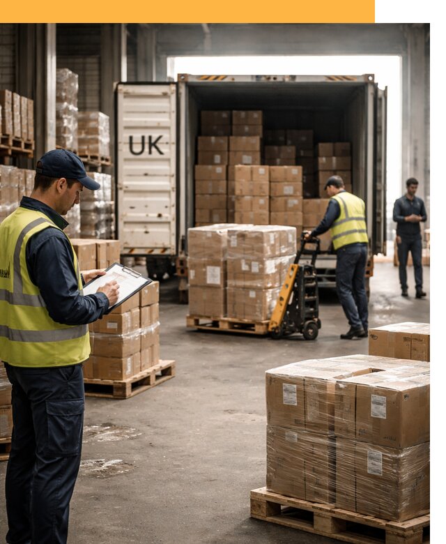 Доставка грузов из Великобритании с таможенным оформлением от 12820