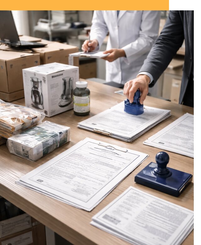 Сертификация импортных товаров от 12307 с таможенным сопровождением